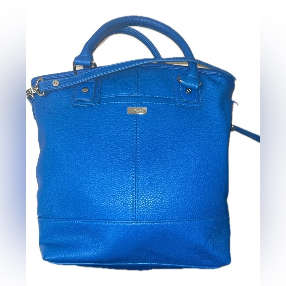 Jewell Thirty One Pebble Blue Cobalt Crossbody Large Tote with Strap